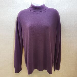 The Tog Shop Women's Large Purple 100% Acrylic Turtleneck Knit Pullover Top